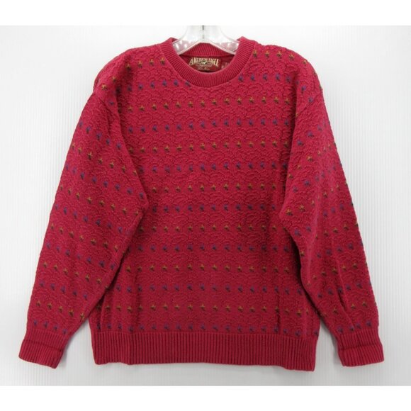 American Eagle Outfitters Sweaters - VINTAGE American Eagle Sweater Medium Pullover Birdseye AOP 90s USA *